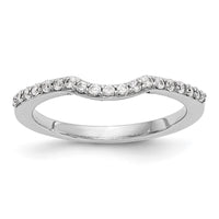 Load image into Gallery viewer, 14K White Gold 1/4 carat Diamond Contoured Complete Wedding Band
