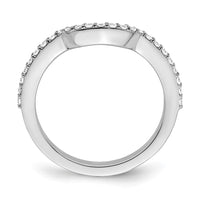 Load image into Gallery viewer, 14K White Gold 1/4 carat Diamond Contoured Complete Wedding Band
