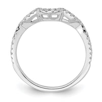 Load image into Gallery viewer, 14K White Gold 1/4 carat Diamond Contoured Complete Wedding Band
