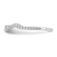 Load image into Gallery viewer, 14K White Gold 1/4 carat Diamond Contoured Complete Wedding Band

