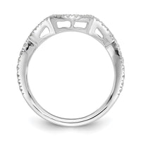Load image into Gallery viewer, 14K White Gold 1/3 carat Diamond Contoured Complete Wedding Band
