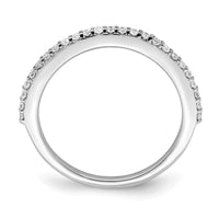 Load image into Gallery viewer, 14K White Gold 1/4 carat Diamond Contoured Complete Wedding Band

