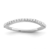 Load image into Gallery viewer, 14K White Gold 1/4 carat Diamond Contoured Complete Wedding Band
