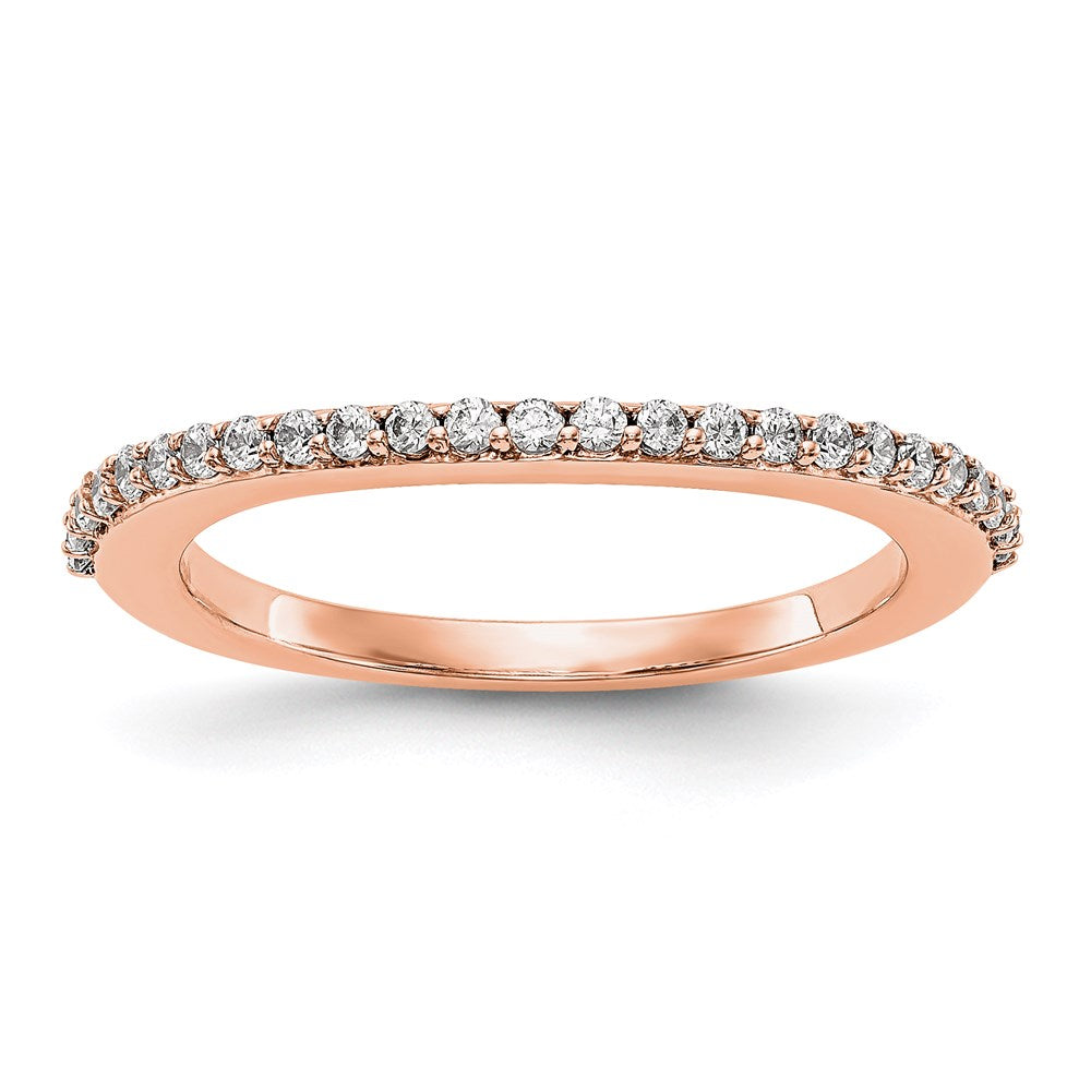 14K Rose Gold Diamond Wedding Band