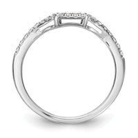 Load image into Gallery viewer, 14K White Gold 1/5 carat Diamond Contoured Complete Wedding Band
