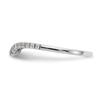 Load image into Gallery viewer, 14K White Gold 1/5 carat Diamond Contoured Complete Wedding Band
