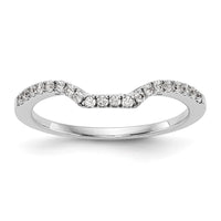 Load image into Gallery viewer, 14K White Gold 1/5 carat Diamond Contoured Complete Wedding Band
