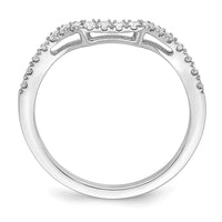 Load image into Gallery viewer, 14K White Gold 1/4 carat Diamond Contoured Complete Wedding Band
