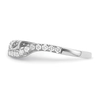 Load image into Gallery viewer, 14K White Gold 1/4 carat Diamond Contoured Complete Wedding Band
