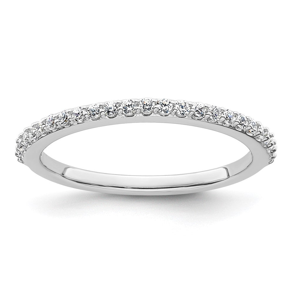 14K White Gold 1/4 carat Diamond Complete Wedding Band