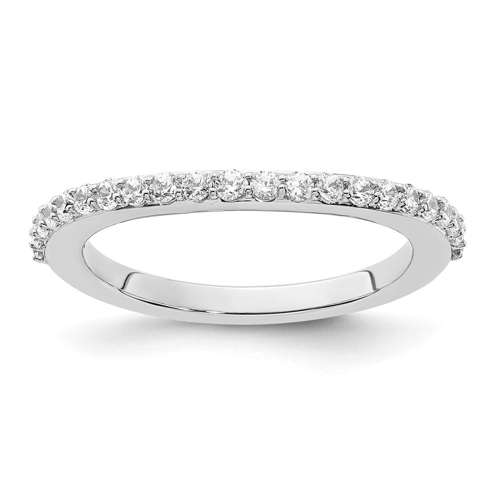 14K White Gold 3/8 carat Diamond Complete Wedding Band
