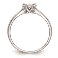 Load image into Gallery viewer, 14K White Gold Halo Cluster 1/4 carat Diamond Complete Engagement Ring
