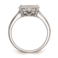 Load image into Gallery viewer, 14K White Gold Halo Cluster 1 carat Diamond Complete Engagement Ring
