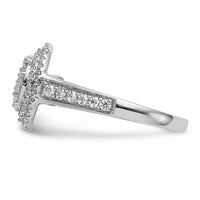 Load image into Gallery viewer, 14K White Gold Oval Halo Cluster with Heart Gallery 7/8 carat Diamond Complete Engagement Ring
