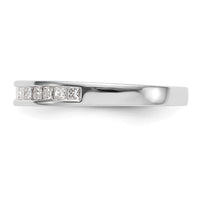 Load image into Gallery viewer, 14k White Gold Channel-set 1/3 carat Princess Diamond Complete Wedding Band

