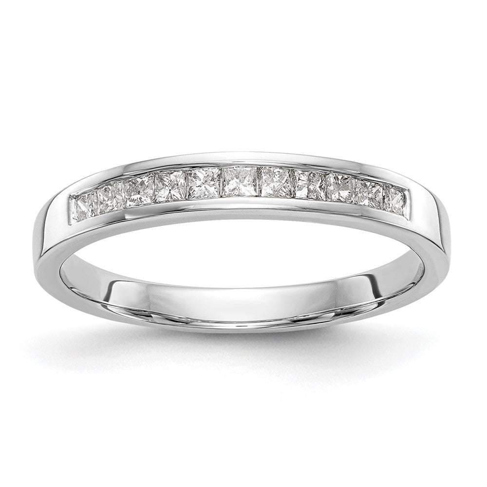 10K White Gold Diamond Wedding Band