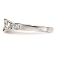 Load image into Gallery viewer, 14K White Gold Square Cluster 3/4 carat Princess Diamond Complete Engagement Ring
