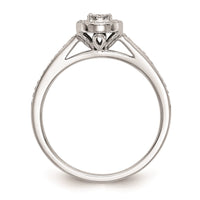 Load image into Gallery viewer, 10K White Gold Halo Cluster 1/5 carat Diamond Complete Engagement Ring
