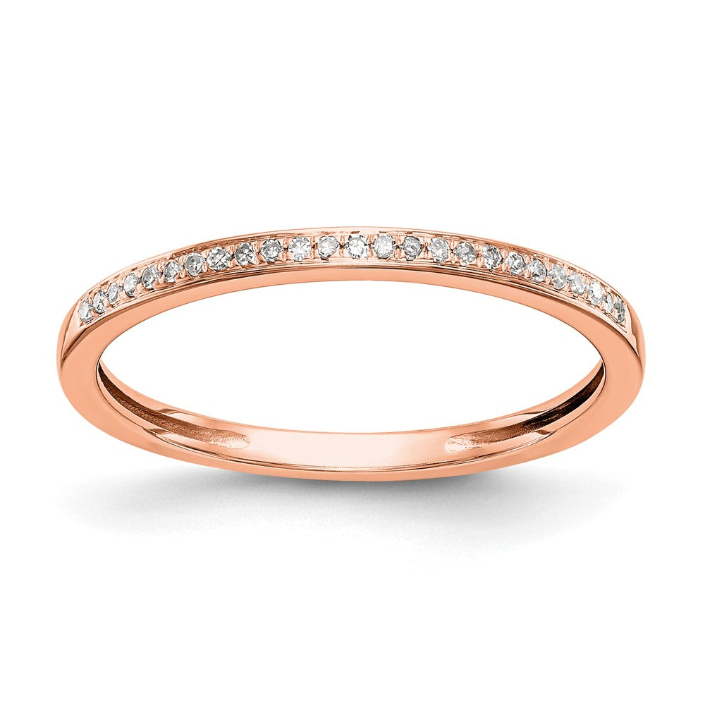 14k Set of 2 Rose Gold Diamond Wedding Band