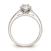 Load image into Gallery viewer, 10K White Gold Square Halo Cluster 1/5 carat Diamond Complete Engagement Ring
