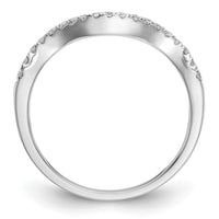 Load image into Gallery viewer, 14k White Gold 1/5 carat Diamond Contoured Complete Wedding Band
