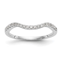 Load image into Gallery viewer, 14k White Gold 1/5 carat Diamond Contoured Complete Wedding Band
