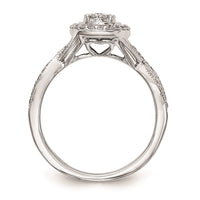Load image into Gallery viewer, 14K White Gold Oval Halo Cluster 1/2 carat Diamond Complete Engagement Ring
