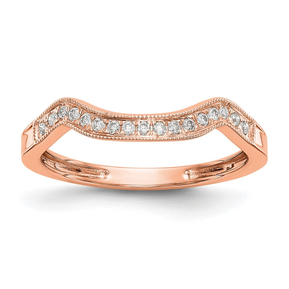 14k Rose Gold Diamond Wedding Band