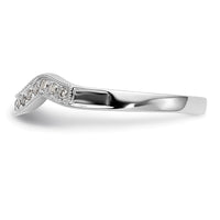 Load image into Gallery viewer, 14k White Gold 1/10 carat Diamond Contoured Complete Wedding Band
