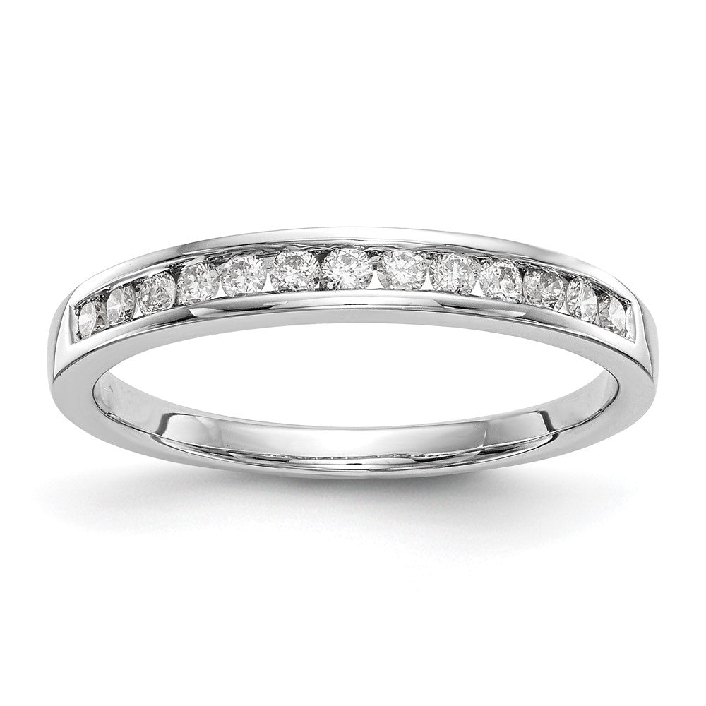 14k White Gold Channel-set 1/4 carat Diamond Complete Wedding Band