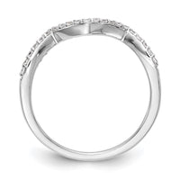 Load image into Gallery viewer, 14k White Gold 1/6 carat Diamond Contoured Complete Wedding Band
