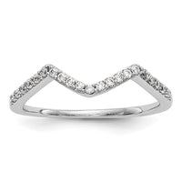 Load image into Gallery viewer, 14k White Gold 1/6 carat Diamond Contoured Complete Wedding Band
