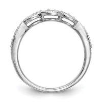Load image into Gallery viewer, 14k White Gold 1/4 carat Diamond Contoured Complete Wedding Band
