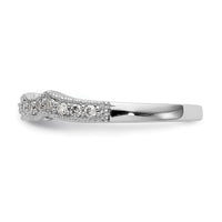 Load image into Gallery viewer, 14k White Gold 1/4 carat Diamond Contoured Complete Wedding Band
