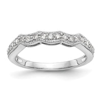 Load image into Gallery viewer, 14k White Gold 1/4 carat Diamond Contoured Complete Wedding Band
