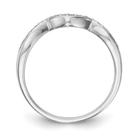 Load image into Gallery viewer, 14k White Gold 1/6 carat Diamond Contoured Complete Wedding Band
