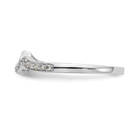 Load image into Gallery viewer, 14k White Gold 1/6 carat Diamond Contoured Complete Wedding Band

