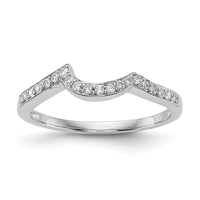 Load image into Gallery viewer, 14k White Gold 1/6 carat Diamond Contoured Complete Wedding Band

