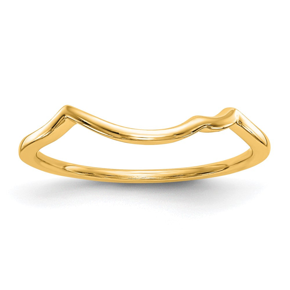 14k Yellow Gold Countour Wedding Band