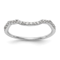 Load image into Gallery viewer, 14k White Gold 1/6 carat Diamond Contoured Complete Wedding Band
