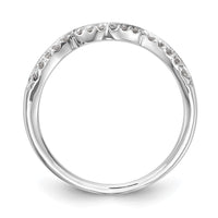 Load image into Gallery viewer, 14k White Gold 1/8 carat Diamond Contoured Complete Wedding Band
