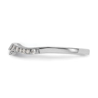 Load image into Gallery viewer, 14k White Gold 1/8 carat Diamond Contoured Complete Wedding Band
