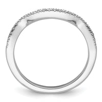 Load image into Gallery viewer, 14k White Gold 1/8 carat Diamond Contoured Complete Wedding Band
