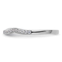 Load image into Gallery viewer, 14k White Gold 1/8 carat Diamond Contoured Complete Wedding Band
