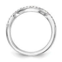 Load image into Gallery viewer, 14k White Gold 1/6 carat Diamond Contoured Complete Wedding Band
