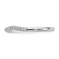Load image into Gallery viewer, 14k White Gold 1/6 carat Diamond Contoured Complete Wedding Band
