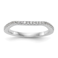 Load image into Gallery viewer, 14k White Gold 1/6 carat Diamond Contoured Complete Wedding Band
