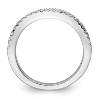 Load image into Gallery viewer, 14k White Gold 1/5 carat Diamond Contoured Complete Wedding Band
