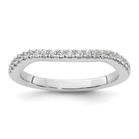 Load image into Gallery viewer, 14k White Gold 1/5 carat Diamond Contoured Complete Wedding Band
