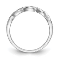 Load image into Gallery viewer, 14k White Gold Criss-Cross 1/8 carat Diamond Complete Wedding Band
